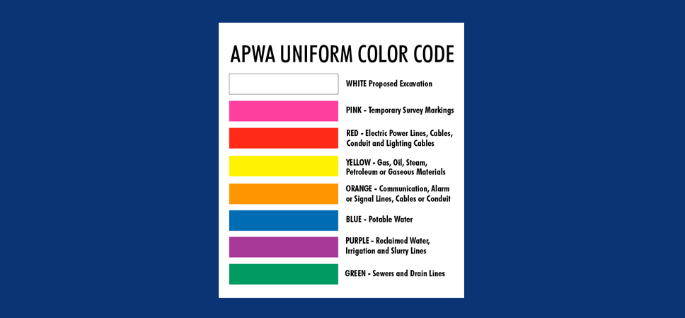 Utility Color Code Chart